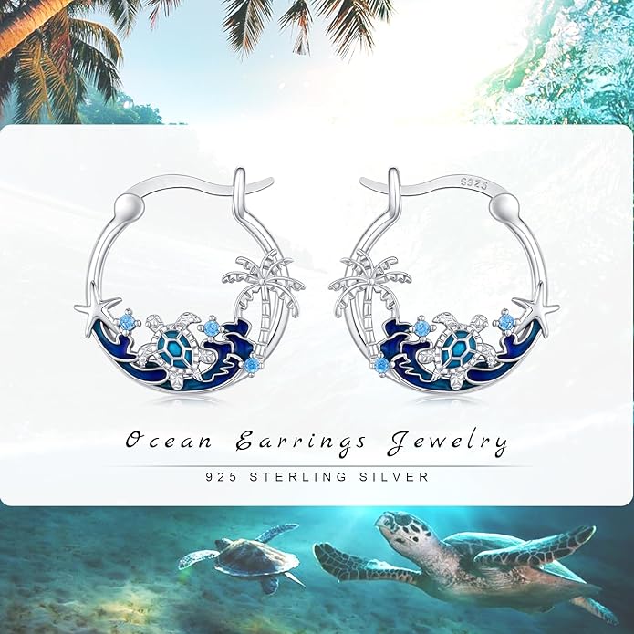 JUSTKIDSTOY Hypoallergenic Panda/Unicorn/Hummingbird/Dolphin Hoop Earrings for Women 925 Sterling Silver Animal Huggie Hoop Earrings Jewelry Gifts for Sensitive Ears