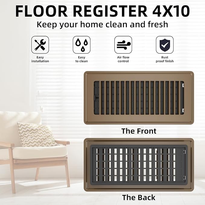 Floor Register 6x12, 6 Pack Floor Vent Covers - Image 4