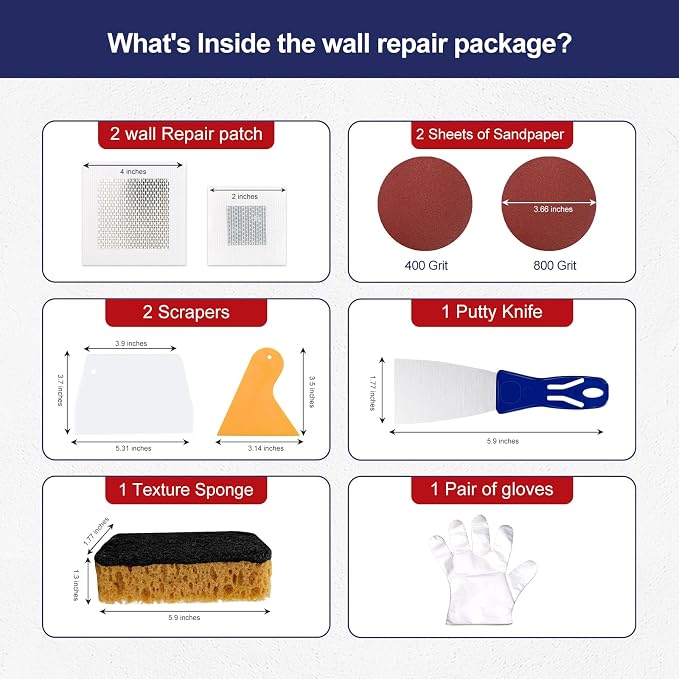 BONCART 8.6Oz Drywall Patch Repair Kit – Professional All-in-1 Tool Set | - Image 3