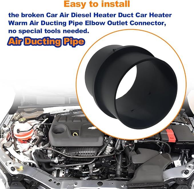 3inch Car Air Ducting Connector Straight Air Heater Duct Joiner Connector Pipe - Image 5