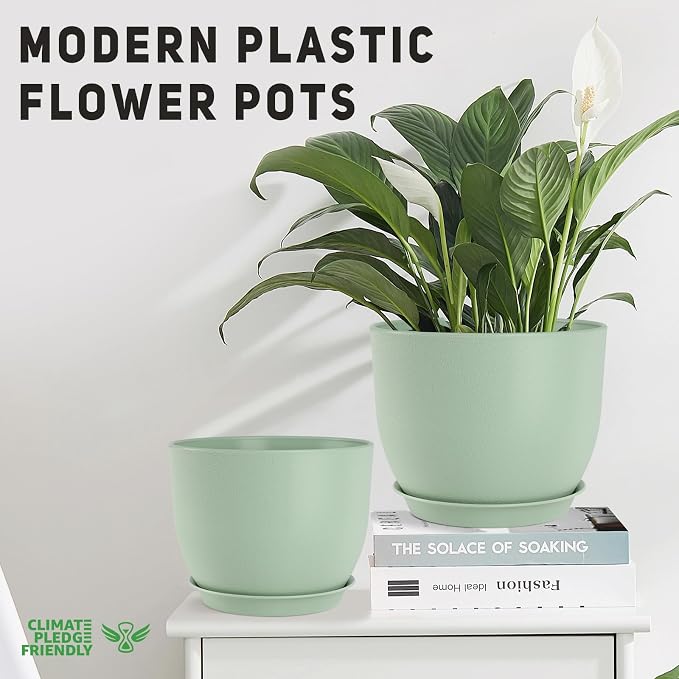 YNNICO Plant Pots 10/9/8/7.5/7 inch Flower Pots - Image 4