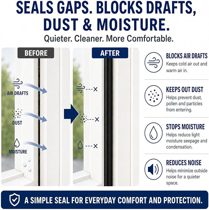 40FT Silicone Weather Stripping Door Seal, 0.7 x 0.4 Inch - Image 5