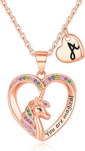 Unicorn Necklace for Girls Gifts for Girls Little Girl Jewelry Birthday Gift for Girl Daughter Granddaughter Niece-No tarnish, No reactions for sensitive skin Hypoallergenic