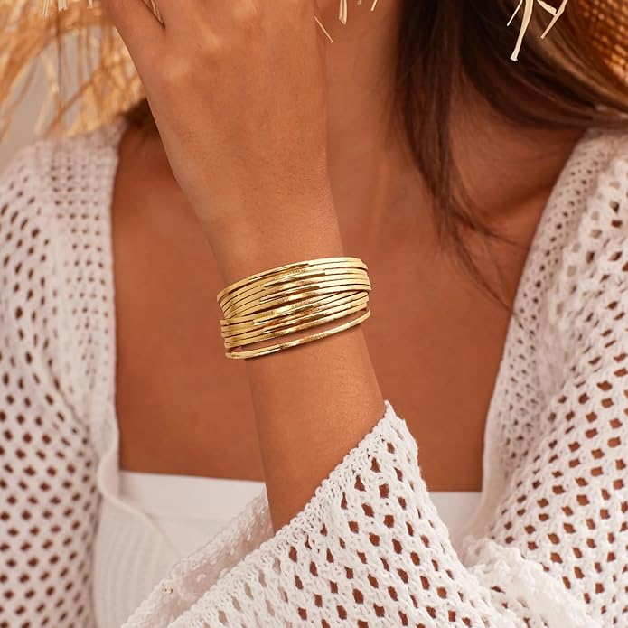 Wrapped Bracelets for Women,Leather Bracelet,Boho Bracelets for Women,Multi-Layer Pearl Crystal Bracelet Bangle Jewelry