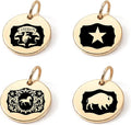 SM Design Western Charm Set of 4 – Stainless Steel Western Charms for Bracelets & Necklaces – Cowgirl, Ranch & Country Style Jewelry Charms – Western Gift for Women & Moms