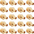 20PC Pex Barb Crimp Brass Fittings 1/2 Inch x 1/2 Inch NPT Male Adapter | ASTM by EFIELDPEXTUBING