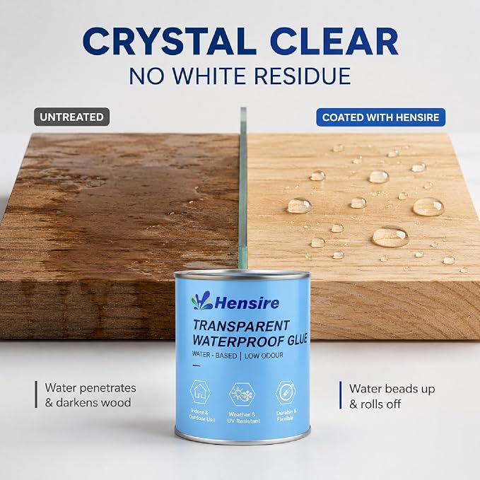 Hensire Transparent Waterproof Sealant 35oz – Clear Brush-On Coating | - Image 2