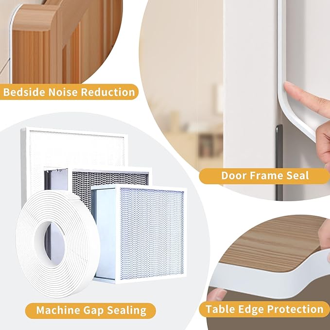 1/2 in Wide x 1/8 in Thick x 33FT Window Sealing Tape, Weather Stripping Door - Image 5