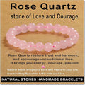 AD Beads Handmade Gemstone Stretch Elastic Bracelet Crystal Healing Reiki Nature's Beauty and Spiritual Essence Unisex