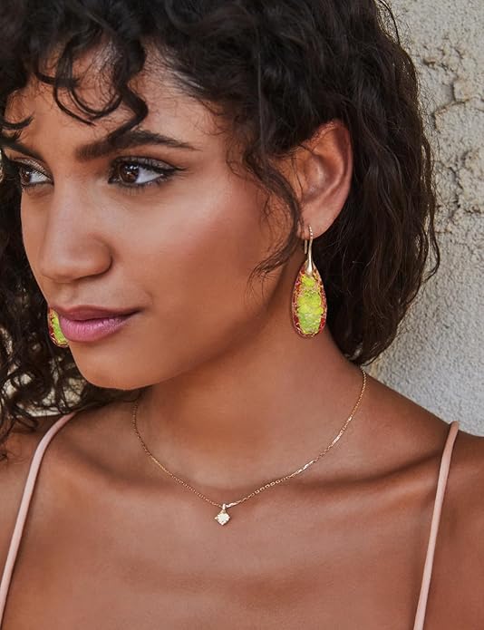 Natural Stone Earrings Waterdrop Stone Dangle Earrings for Women