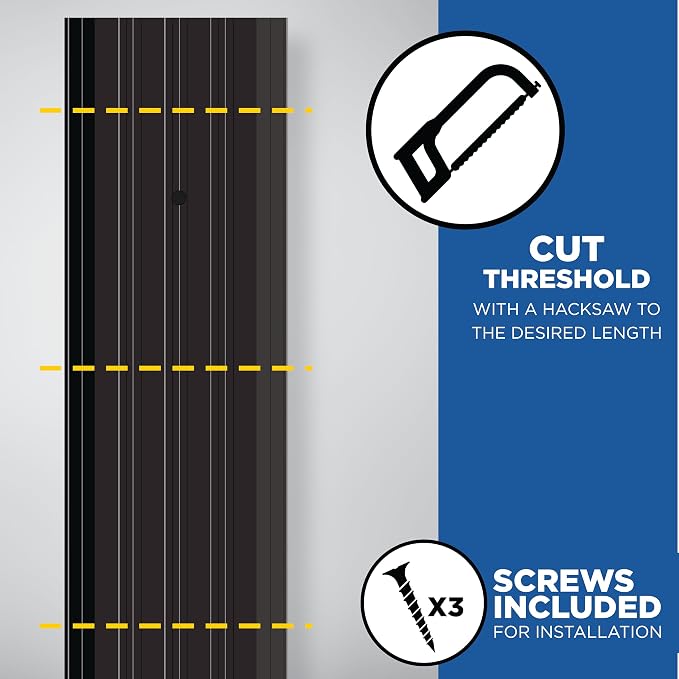 MD Building Aluminum Flat-Profile Threshold, 6in x 1/4in x 36in | UL Fire Rated - Image 6