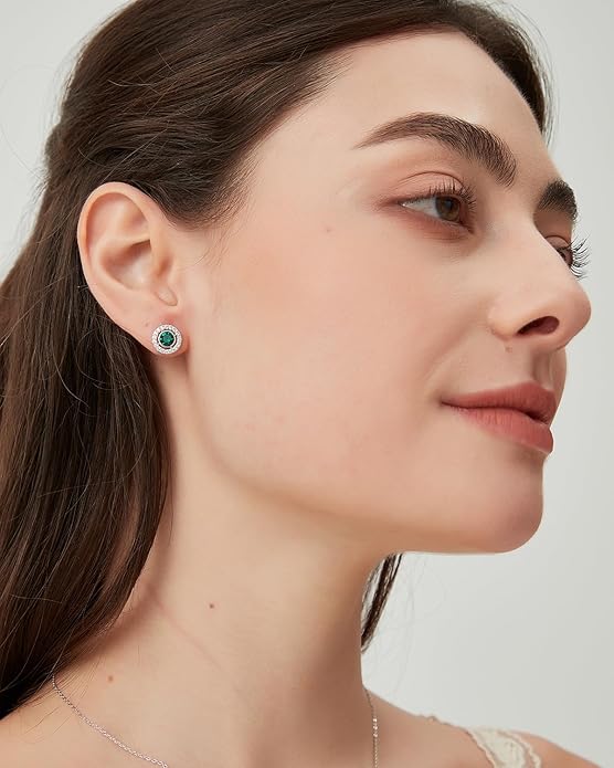COBI Jewelry Set for Women, 18K Gold & Rhodium Plated CZ Necklace & Earrings, Clover Halo Infinity Solitaire Feather Designs, Dainty Crystal Pendant Sets, Trendy Fashion Gifts for Her