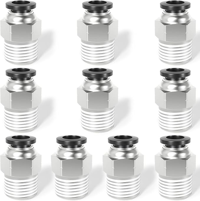 TAILONZ PNEUMATIC Male Straight 6mm Tube OD x 1/4 Inch NPT Thread Push to - Image 8