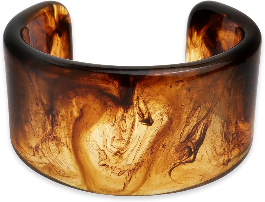 Chunky Resin Wide Bangle Bracelets for Women, Trendy Statement Minimalist Acrylic Bracelet Prom Holiday Jewelry Gift