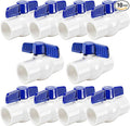 10 Pack 1" PVC Ball Valve, SCH40 Slip PVC Water Pipe Shut-Off Valve 1inch by ReliableHigh-PerformanceFlowControlYouCanTrust