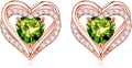 Iefil Valentine Day Gifts for Her - 925 Sterling Silver Heart Stud Earrings Birthday Gifts for Women
