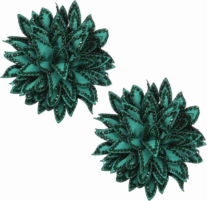PATIKIL Flower Brooch Pin for Women, Rhinestone Rose Flower Brooch Dainty Fabric Floral Boutonnieres for Women