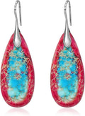 Natural Stone Earrings Waterdrop Stone Dangle Earrings for Women