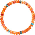 Puka Shell Bracelet Boho Adjustable Orange Beaded Surfer Anklet Handmade Natural Shell Jewelry Unisex Men Women Everyday Versatile Hawaiian Style