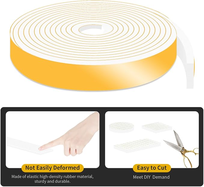 Door Weather Stripping, for Door and Window, 1 in x 1/4 in x 13Ft | Air - Image 4