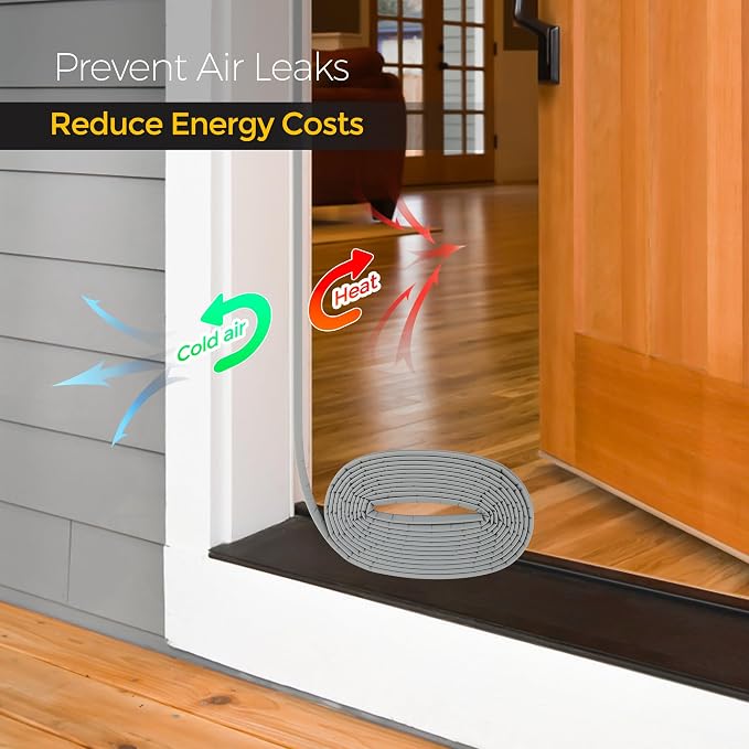 Ravinte Weather Stripping Door Seal, Q-Shaped Kerf Foam Strip, 3 FT, No Adhesive - Image 3
