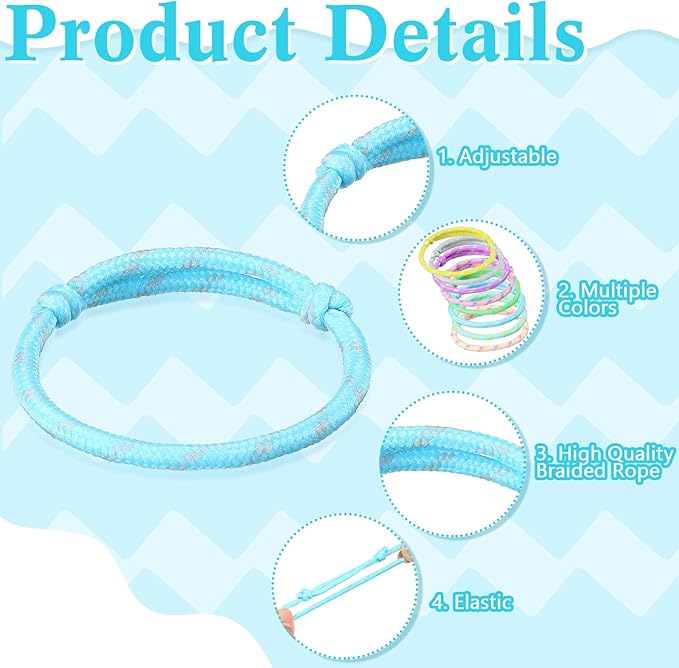Remerry 168 Pcs Friendship Bracelets Adjustable Woven Rope Bracelets Bulk Valentine's Day Birthday Party Favors & Goodie Bag Stuffers, 8 Assorted Colors(Macaron Colors)