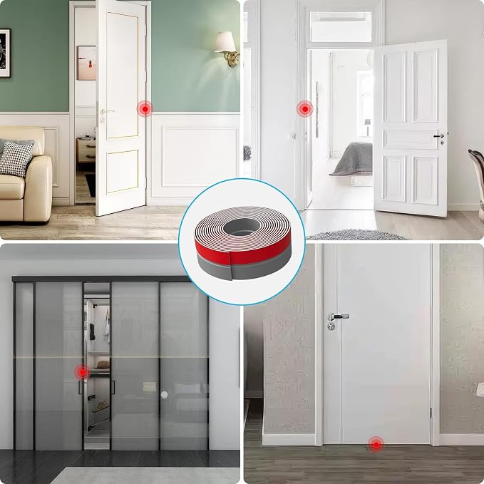 Heavy-Duty 2Inch x 20FT Door Weather Stripping, Extra Thick 2mm Door Draft - Image 5