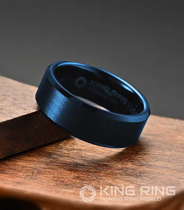 King Ring Tungsten 4/6/8/10mm Rings – Super Polished Matt Finish Tungsten Rings – Designed in USA