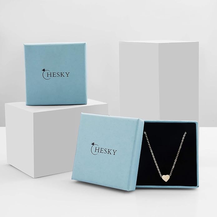 CHESKY 14k Gold Plated/Silver Plated Dainty Necklace for Women, Trendy Satellite Choker Necklace Thin Beaded Layered Choker Necklaces Discs Paperclip Chain Necklaces Womens Simple Jewelry