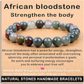 AD Beads Handmade Gemstone Stretch Elastic Bracelet Crystal Healing Reiki Nature's Beauty and Spiritual Essence Unisex