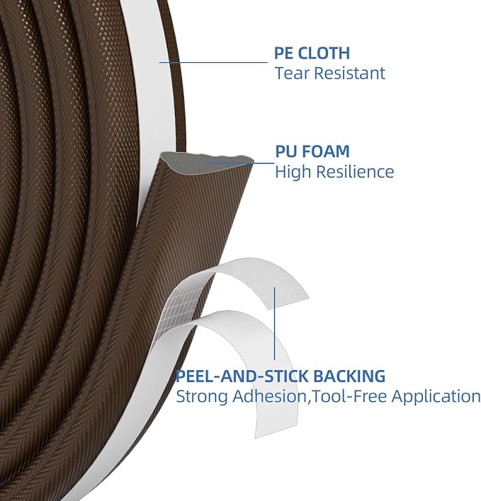 3Pcs x196” Wedge Weather Stripping Door Seal Strip - Image 7