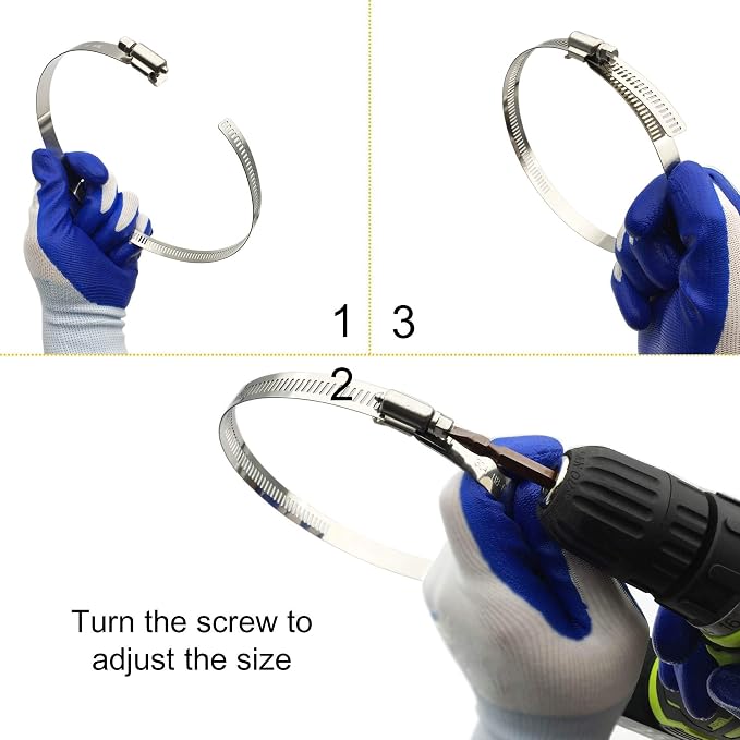 3 Inch Adjustable 304 Stainless Steel Duct Clamps Hose Clamp | Rust Resistant - Image 5