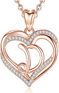 INFUSEU Unique Initial Necklaces for Women Girls Small Heart Letter Jewelry, Meaningful Personalized Gifts