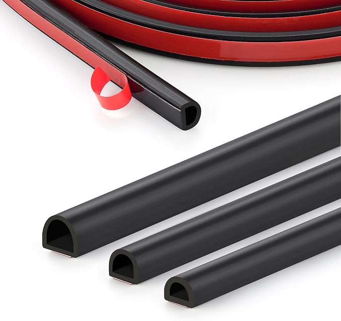 Ravinte Weather Stripping Door Seal Strip, 23 FT D-Shaped Silicone, 9/16 x by Ravinte