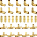 30 Pack Foskan 3/4 Inch PEX Barb Crimp Fittings Set | 10 Pieces Each:Elbow by Unknown