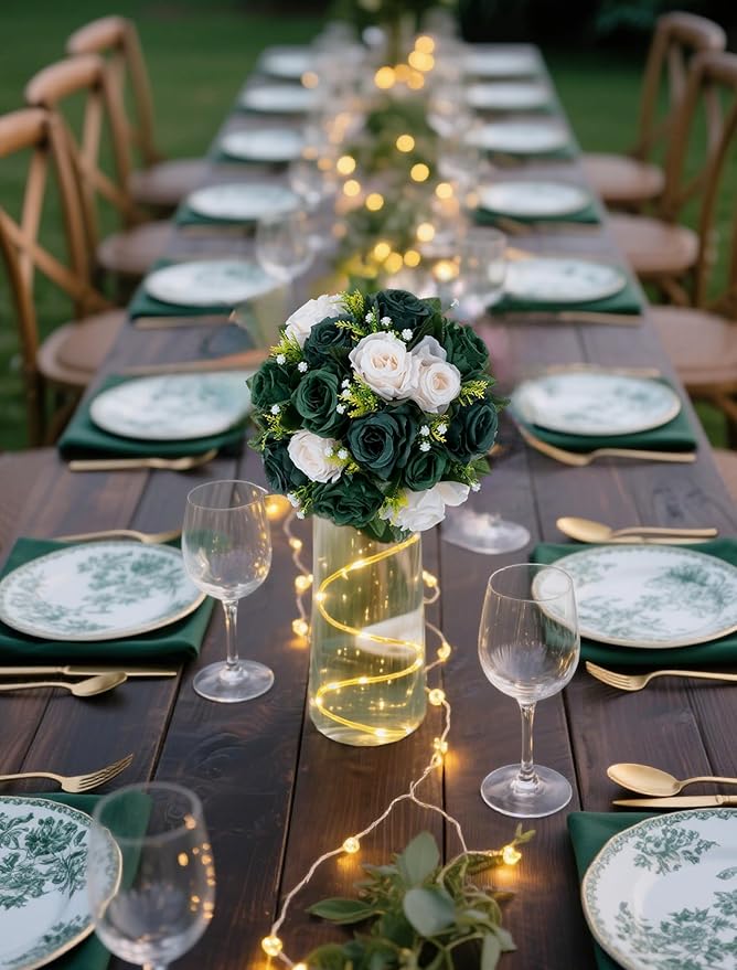 BLOSMON Green Flowers Centerpieces - Image 6