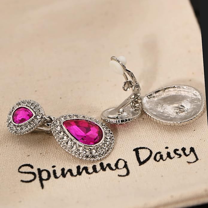 Spinningdaisy Clip On Earrings for Women | Non Pierced Earrings for Wedding