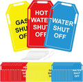 48 PCS Shut Off Valve Tags 5 x 3 Inch Plastic | Red Hot Water Shut Off Yellow by Unknown
