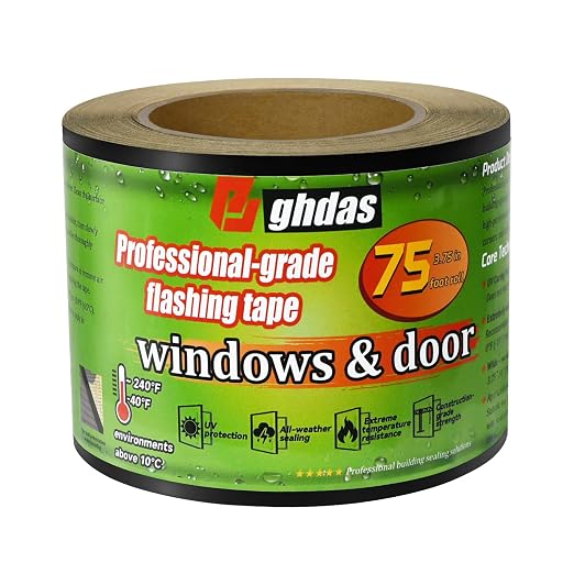 Bghdas 2 Pack Flashing Tape for Windows & Doors, 3.75" x 75' | Industrial by Unknown