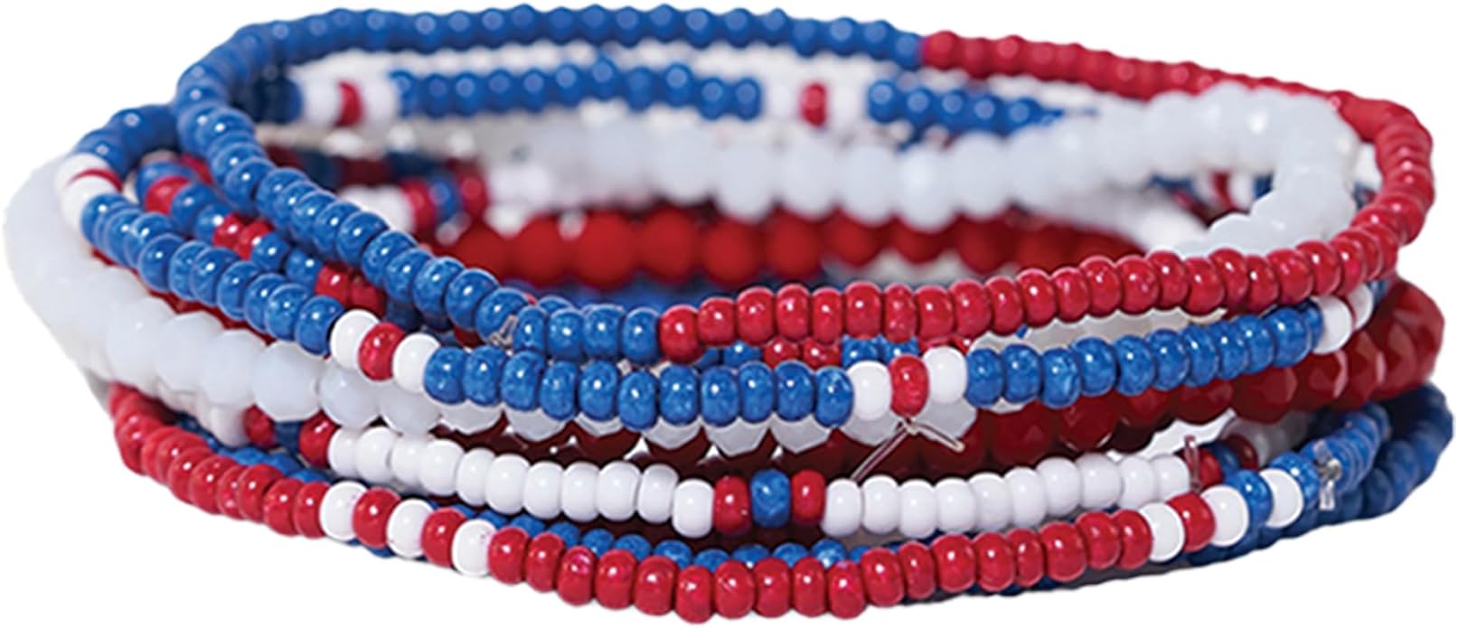 INK + ALLOY Game Day Bracelet Stacks, Beaded Bracelets for Football Gameday Outfits, Handmade Jewelry for College Students, Teachers, Football Moms, Set of 10