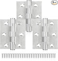 3Pcs Stainless Steel Door Hinges 3 Inch, Heavy Duty Ball Bearing Hinges by MOZCORNHARDWARE