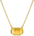Birthstone Necklace for Women 14K Gold Plated Dainty Pendant Teen Trendy Stuff Jewelry Gift Chain 17+3 Inch