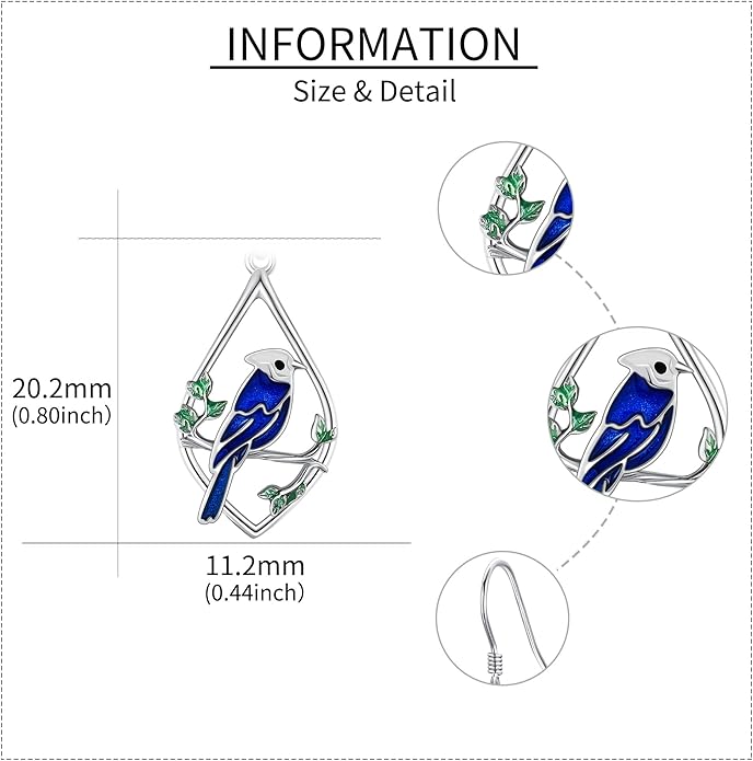 925 Sterling Silver Earrings for Women Dangle Drop Earrings Jewelry Gifts