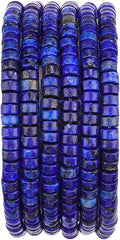 Natural Lapis Lazuli Spacer Beads Caps Loose Semi Gemstone for Beading Jewelry Making 4mmx2mm 38cm