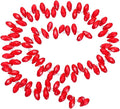 PATIKIL 2 Strands 180-190Pcs Teardrop Crystal Beads, 12x6mm Faceted Teardrop Briolette Horizontal Glass Beads Loose Bead for Bracelet Jewelry Making, Red