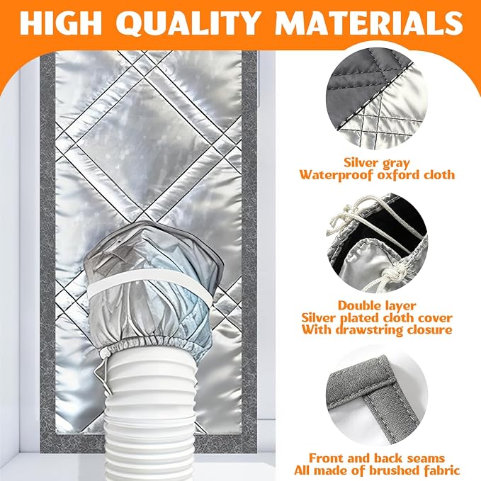 98" Sliding Door AC Vent Kit, 3-Layer Thickened Thermal Barrier | Thermal - Image 3