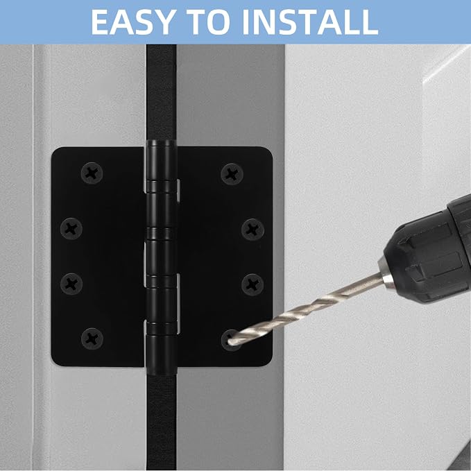 3 Pack Heavy Duty Door Hinges, 4 Inch Ball Bearing Door Hinges Stainless Steel - Image 6