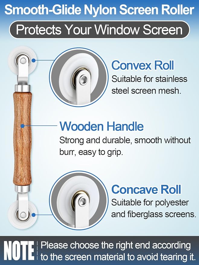 MEWTOGO 3 in 1 Screen Repair Kit, Window Screen Replacement Tools | Including - Image 4