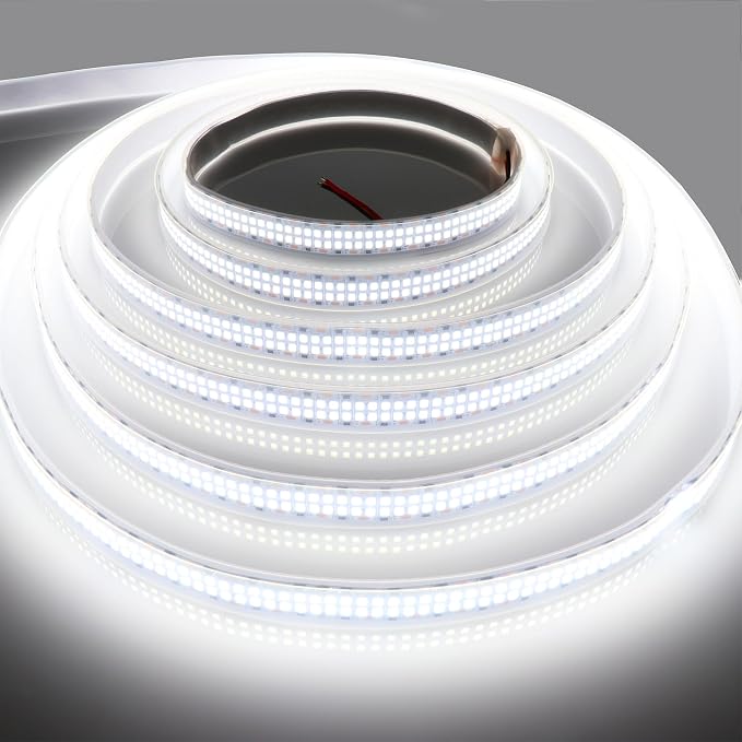 LED Strip Lights Cold White 6500K Double Row 2835 SMD DC 12V IP67 | 16.4ft/5M - Image 3