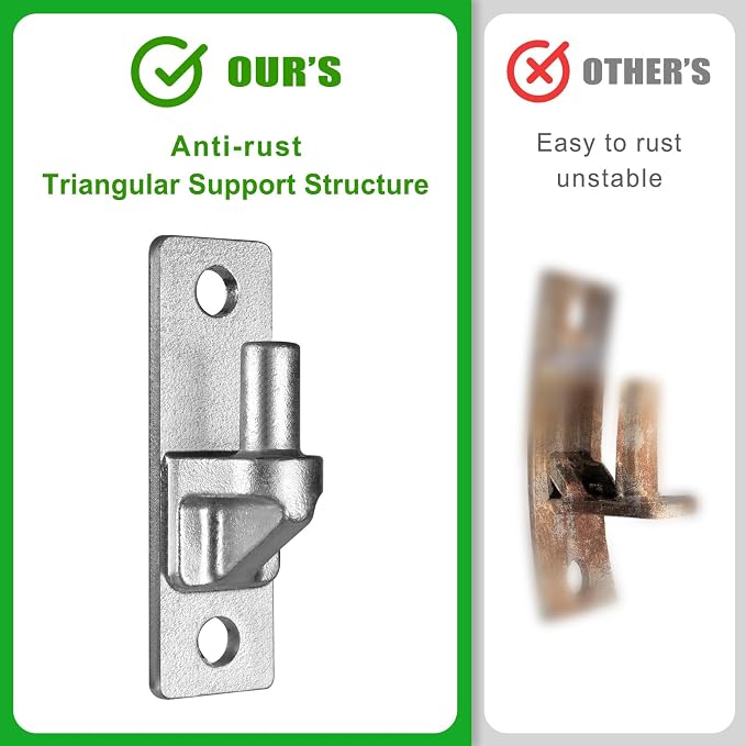 Insaga Wall Mount Gate Hinges Heavy Duty, Hot-Dip Galvanized Steel, 600LB Load - Image 5